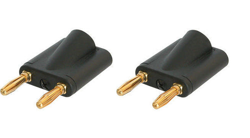 (2 Pack) Neutrik Rean NYS508-B Dual Black Banana Plug 6mm to 10mm(.39