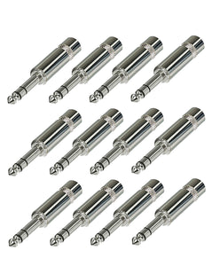 (12 PACK) REAN / NEUTRIK NYS228 1/4" Nickel TRS Stereo Cable Plug w/ Brass Barrel