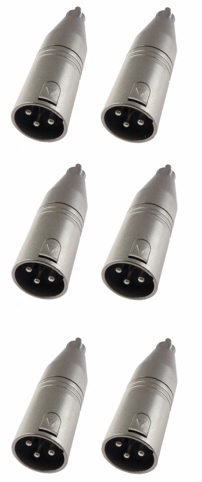 (6 Pack) Brand New ProCraft PC-TE010 Male XLR 3 Pin to Male RCA Adapter Plug