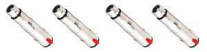 (4) Procraft PC-TE012 1/4" 6.35mm Female Locking Coupler to Female XLR Adapter