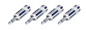 (4 Pack) Genuine Neutrik Rean NYS226 1/8" 3.5 mm Mono TS Male Plug Nickel-Silver