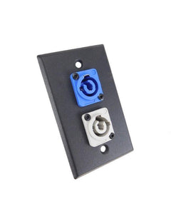 PROCRAFT SPL-140145-BK 1 Gang Black Wall Plate w/ 1) EACH 20A Blue-In / Gray-Out