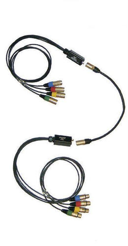 CBI SH3-4F + SH3-4M SHUTTLE SNAKE 4 Channel 3-Pin DMX over CAT5 conversion kit