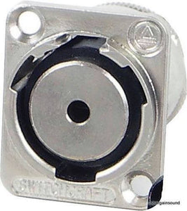 SWITCHCRAFT EH35MMSSC 1/8" (3.5mm) TRS D Type Panel Mount Connector - Nickel