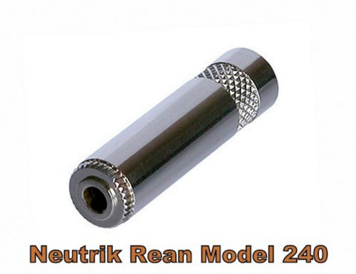 Neutrik Rean (NYS240) 3-Pole 3.5mm Stereo Cable Extension Jack w/Metal Handle