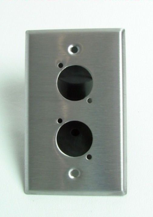 PROCRAFT SPU-2X-SS 1 Gang Stainless Steel Wall Plate Pre-Punched for 2) D Type