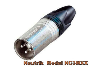 NEUTRIK NC3MXX 3-Pin XLR Male Cable Mount Connector - Nickel Shell