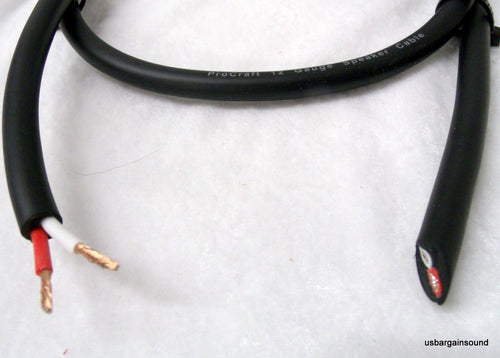 (150FT) PROCRAFT 12GA Bulk Speaker Cable w/ Heavy Duty Flexible Rubber Jacketing