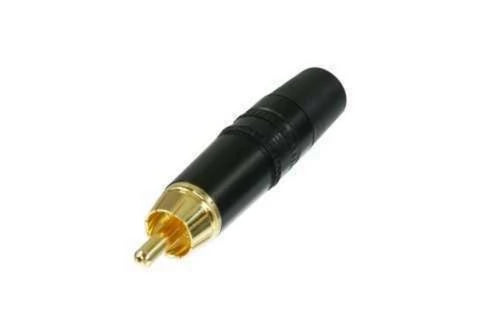 NEW Neutrik Rean NYS373-0 RCA Male Plug Black Phono Connector w/ Gold Contacts