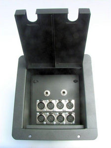 PROCRAFT FPML-8X2Q-BK - Recessed Stage Pocket / Floor Box Loaded 8) D 2) 1/4"
