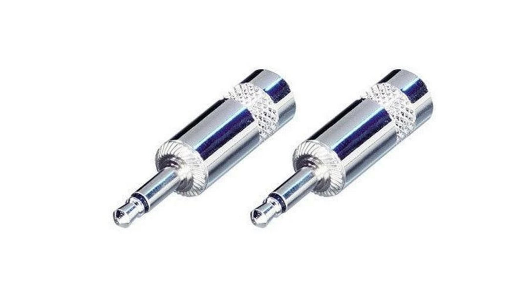 2 New Genuine Rean by Neutrik NYS226 3.5mm Mono TS Male Plug Nickel-Silver 1/8
