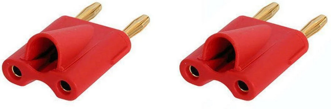2 Pack Neutrik Rean NYS508-R Dual Red Banana Plug 6mm .24