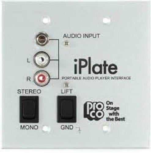 PROCO SOUND IPLATE - Wall Plate Interface for RCA & 3.5MM Audio to Sound System