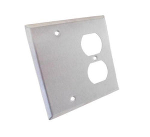 NEW Genuine ProCraft Stainless Steel 2 Gang Wall Plate W/ Offset Duplex AC