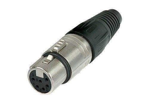 Neutrik NC6FX  XLR 6-Pin Female Cable Connector Nickel Housing w/Silver Contacts