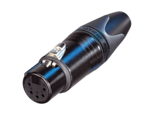 New Neutrik NC5FXX-BAG 5 Pin DMX Plug Female XLR Cable Connector Black / Silver