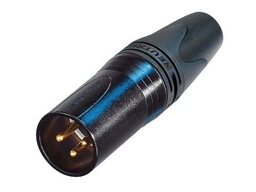 NEUTRIK NC3MXX-14-B-D 3-Pin XLR Male Black w/Gold Contacts & Large Cable Entry