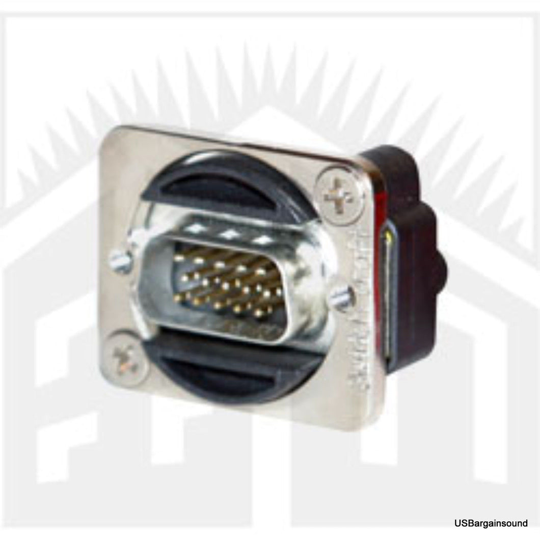 Switchcraft EHHD15MM 15-Pin HD D-sub Connector, Feed Thru Male to Male