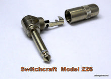 (25 PACK) SWITCHCRAFT 226 1/4" Mono Right Angle Cable Mount Plug - Solder Type