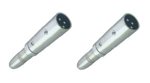 2 PC-TE013 1/4" Female TS Mono Jack to Male 3 Pin XLR Microphone Plug Adapter